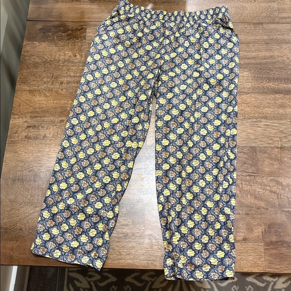Lilia Abstract Print Lounge Pajama Pants S. Cotton. Comfortable.